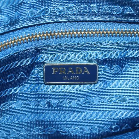 PRADA Accessory Pouch Nylon Blue Gold Auth 90956 - Picture 15 of 16